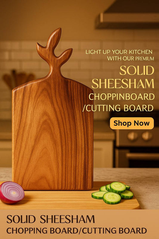 Solid Sheesham Wood Chopping Board/Cutting Board | Anti Bacterial