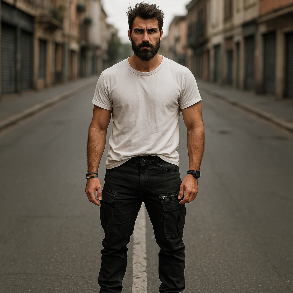Black Denim Cargo Pants – Rugged Style Meets Urban Utility