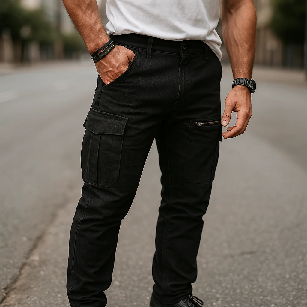 Black Denim Cargo Pants – Rugged Style Meets Urban Utility