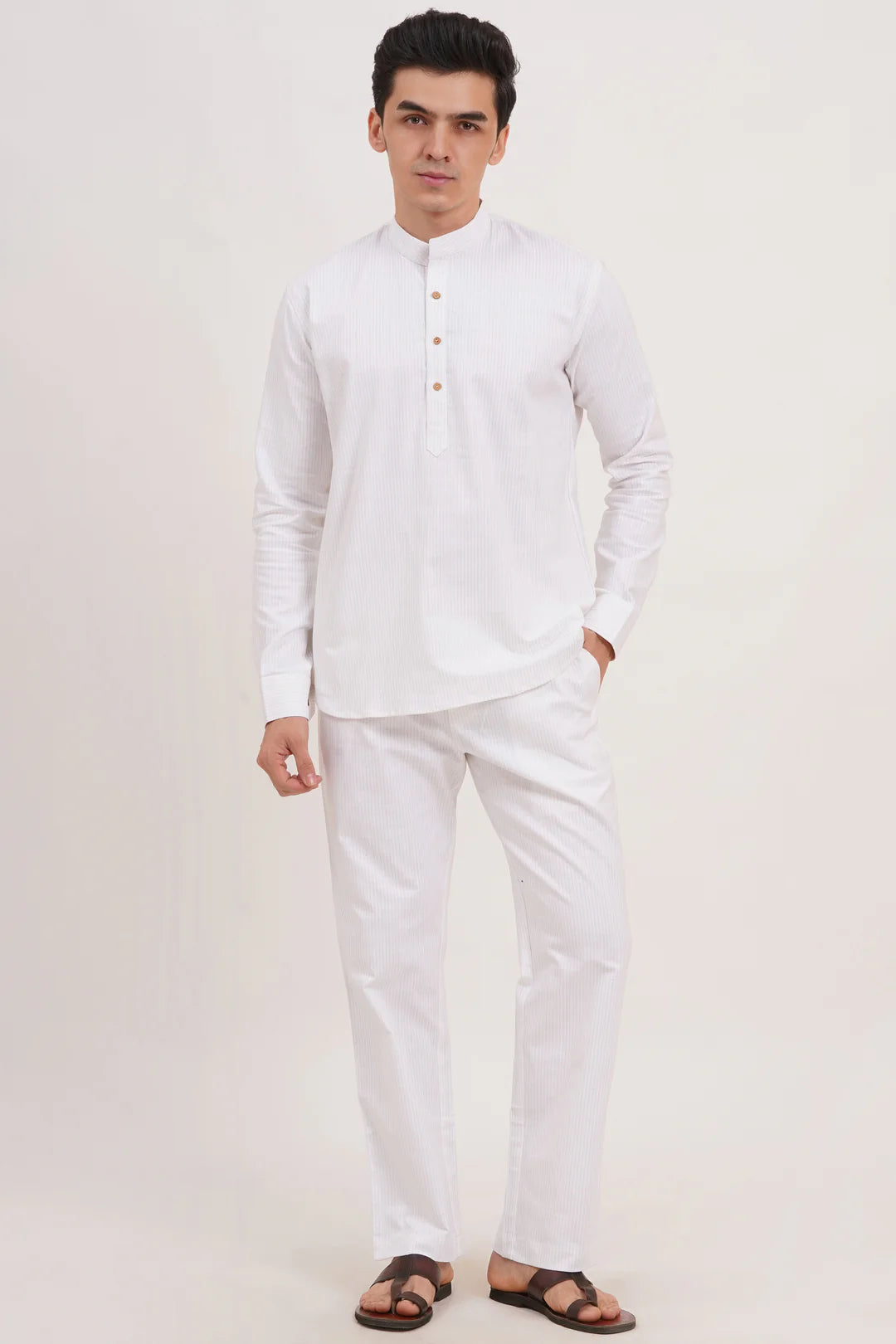 Men’s White Co-ords set – Classic Comfort in a Luxe Linen Blend