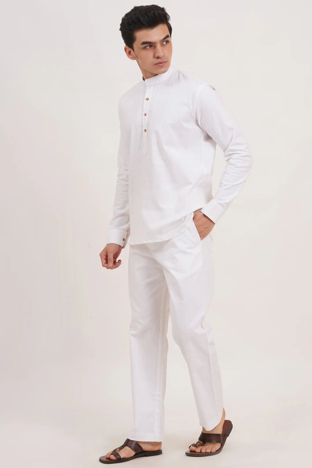 Men’s White Co-ords set – Classic Comfort in a Luxe Linen Blend