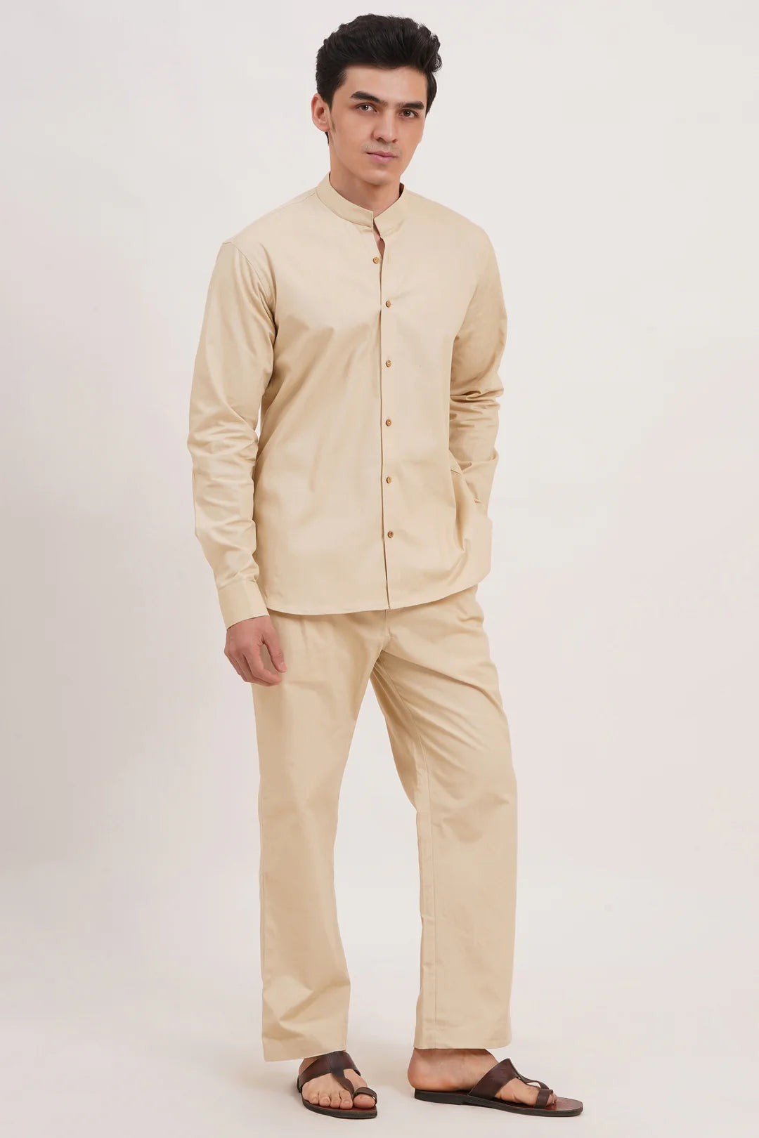 Men’s Beige Co-ords set – Modern Comfort Meets Timeless Elegance