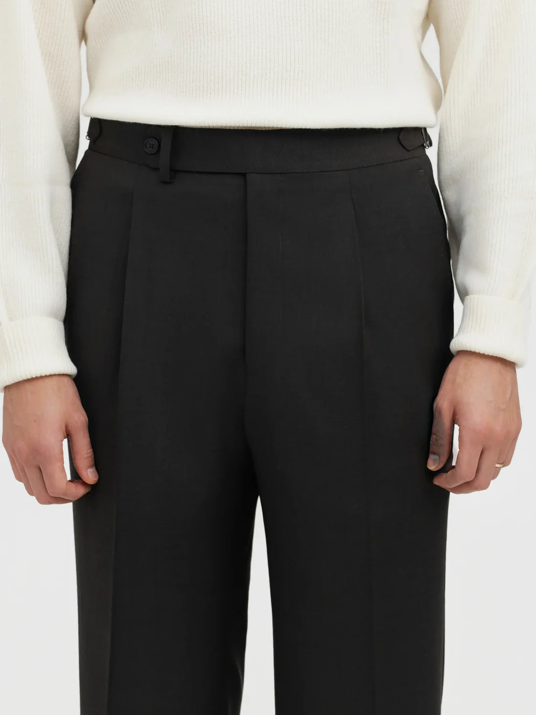 Black Gurkha Pants – Single Button with Side Adjusters