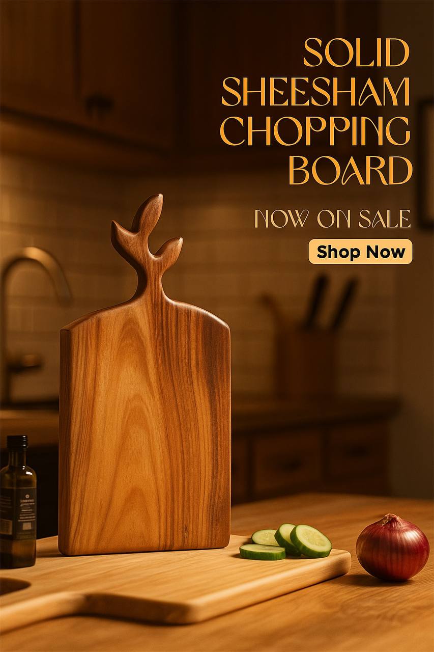 Solid Sheesham Wood Chopping Board/Cutting Board | Anti Bacterial