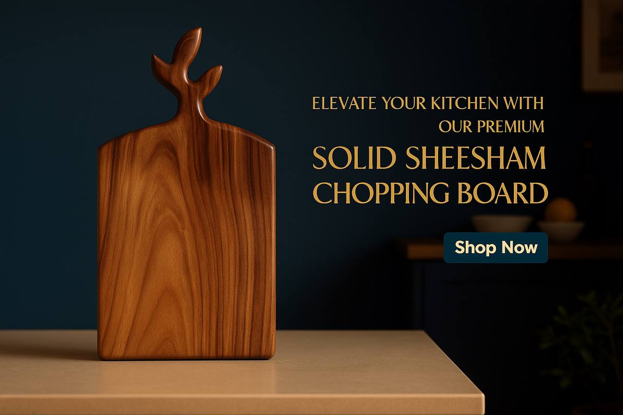 Solid Sheesham Wood Chopping Board/Cutting Board | Anti Bacterial
