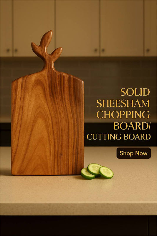 Solid Sheesham Wood Chopping Board/Cutting Board | Anti Bacterial