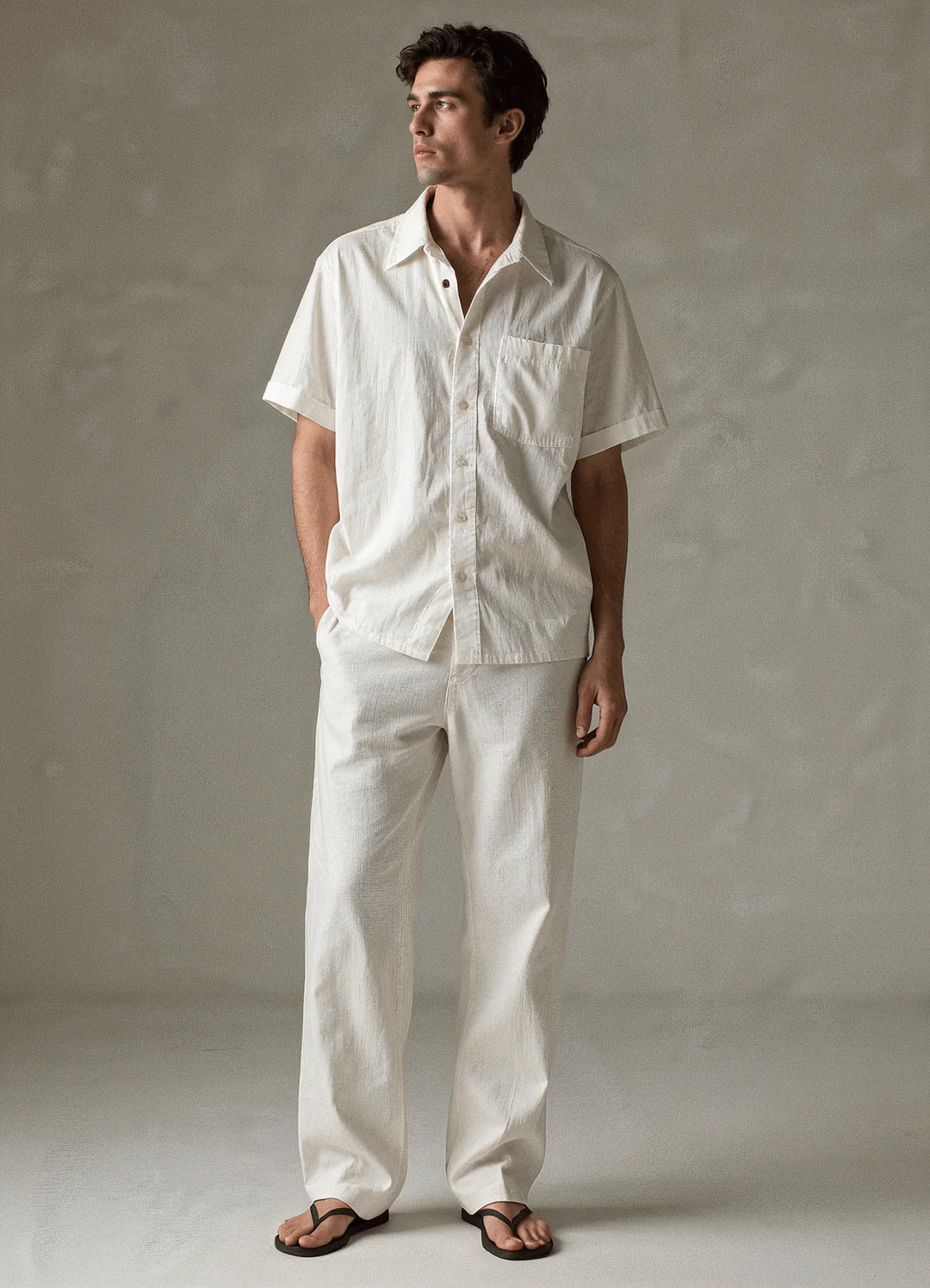 Men’s White Linen Co-ords set – Breathable & Stylish Two-Piece Outfit