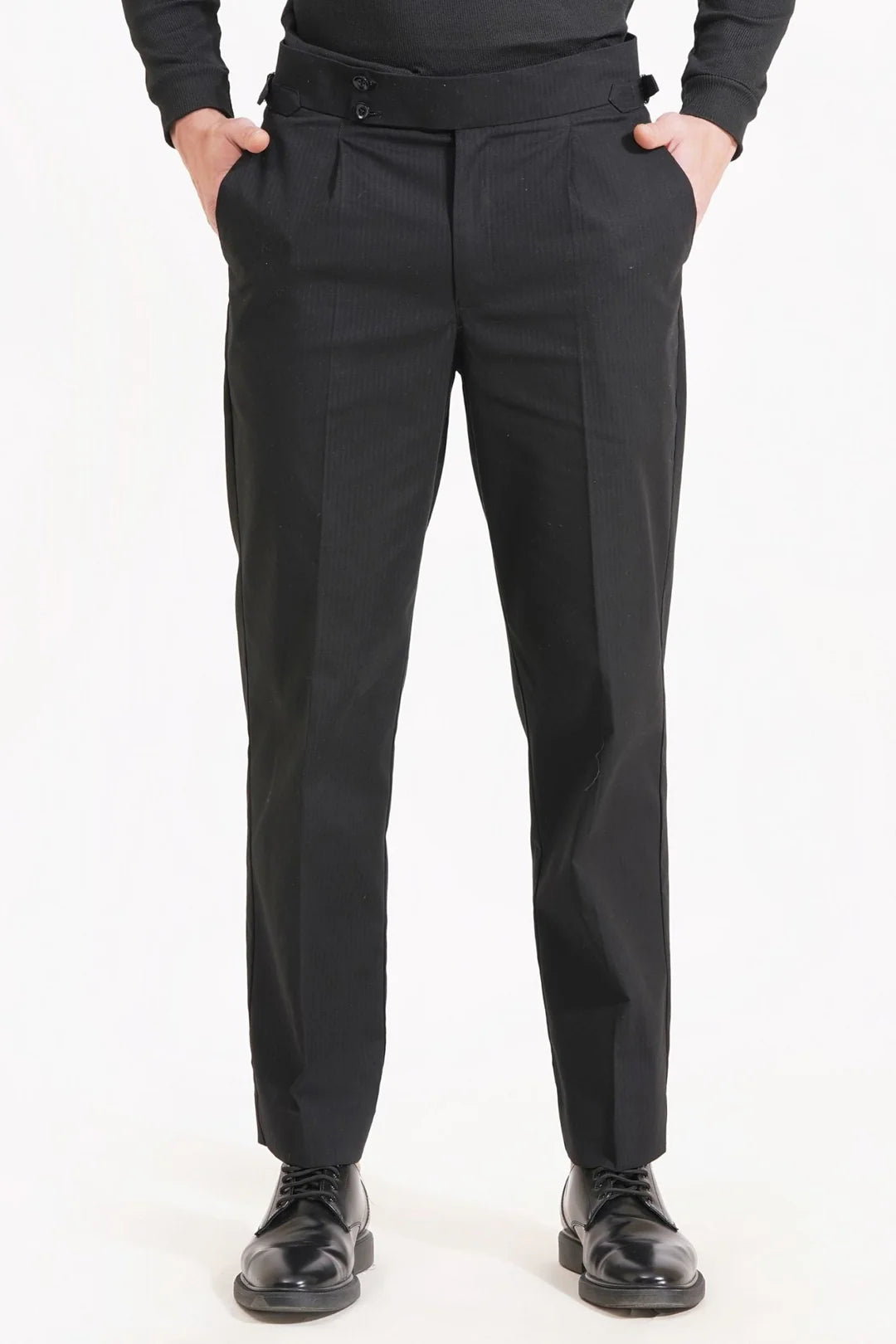 Black Gurkha Double Button with Side Adjusters