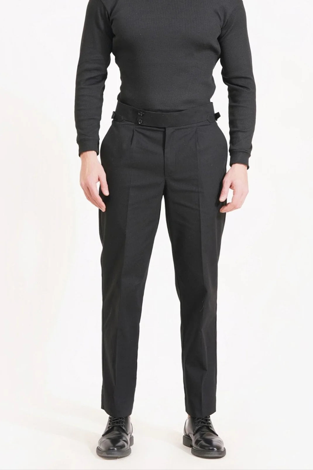 Black Gurkha Double Button with Side Adjusters