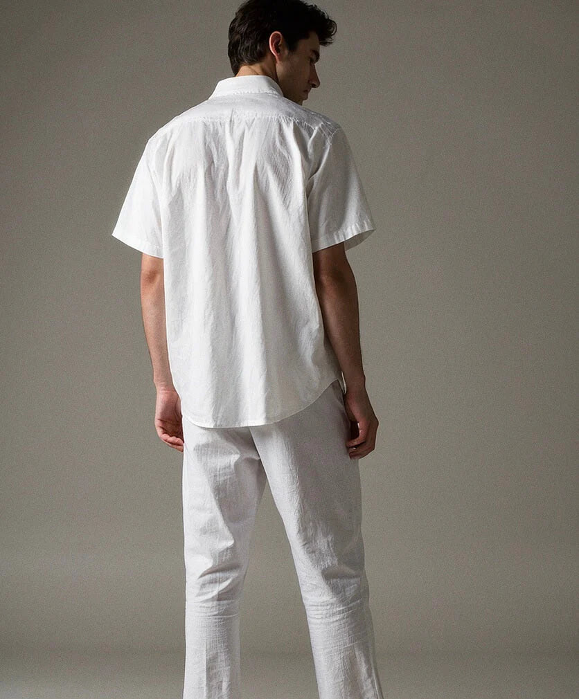 Men’s White Linen Co-ords set – Breathable & Stylish Two-Piece Outfit